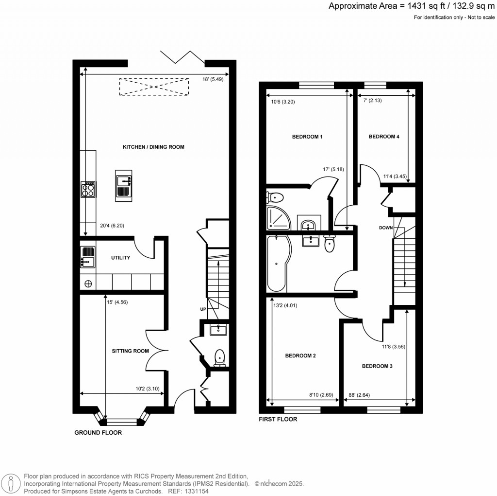Floorplans For Hawthorne Close, Byfleet, Surrey