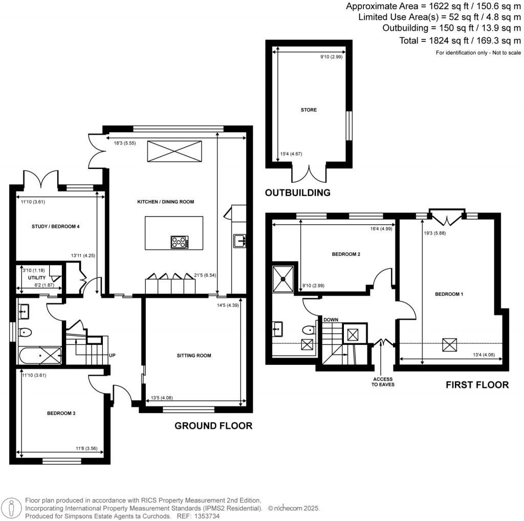 Floorplans For Romans Way, Pyrford, Surrey