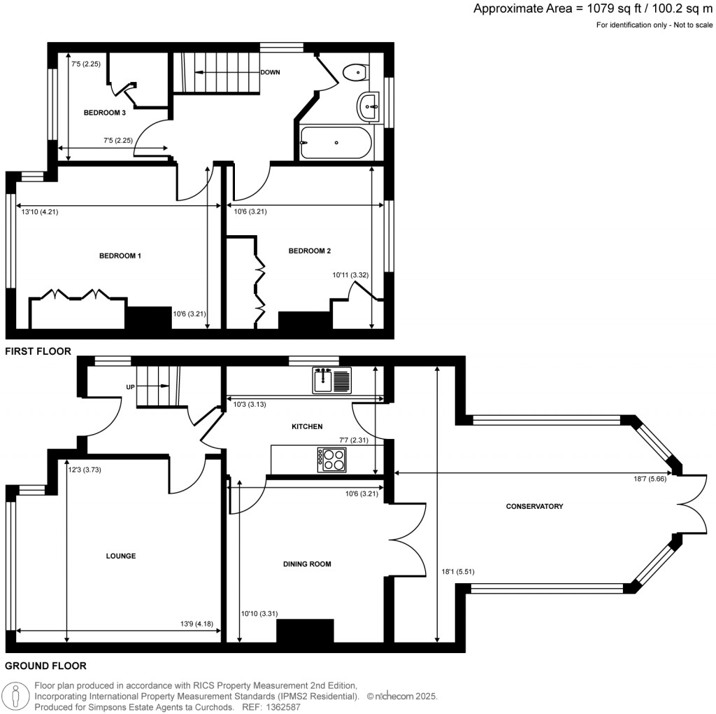 Floorplans For Kings Road, New Haw, Surrey