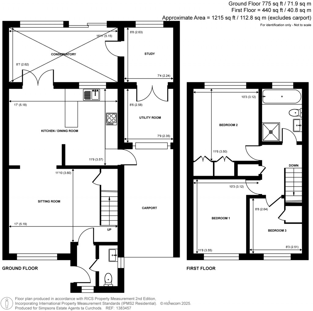 Floorplans For Claremont Road, West Byfleet, Surrey
