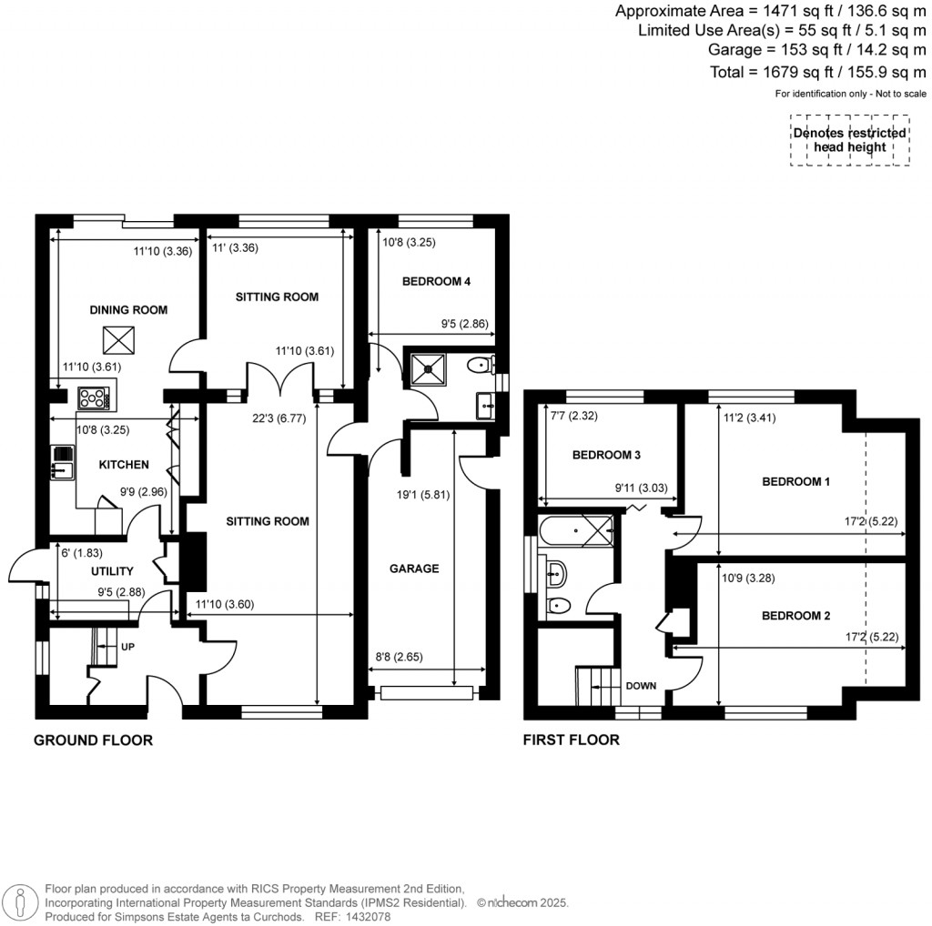 Floorplans For Lincoln Drive, Pyrford, Surrey