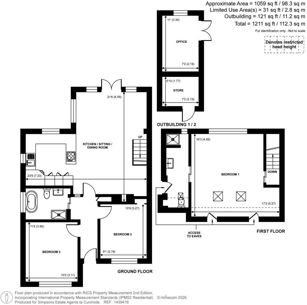 Floorplans For Peatmore Avenue, Pyrford, Surrey