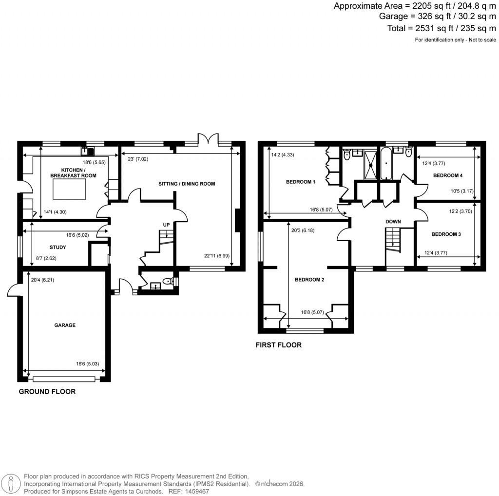 Floorplans For Hacketts Lane, Pyrford, Surrey