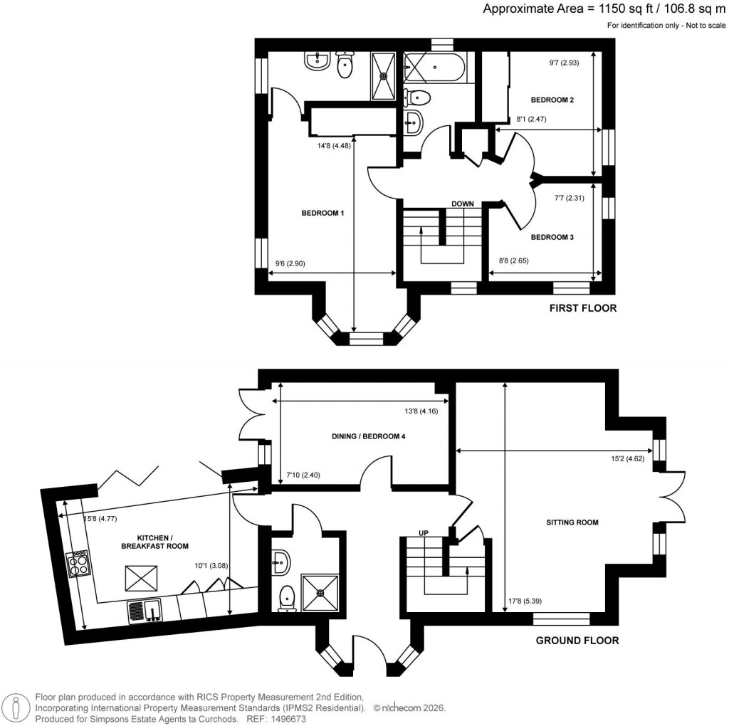 Floorplans For Studland Road, Byfleet, Surrey