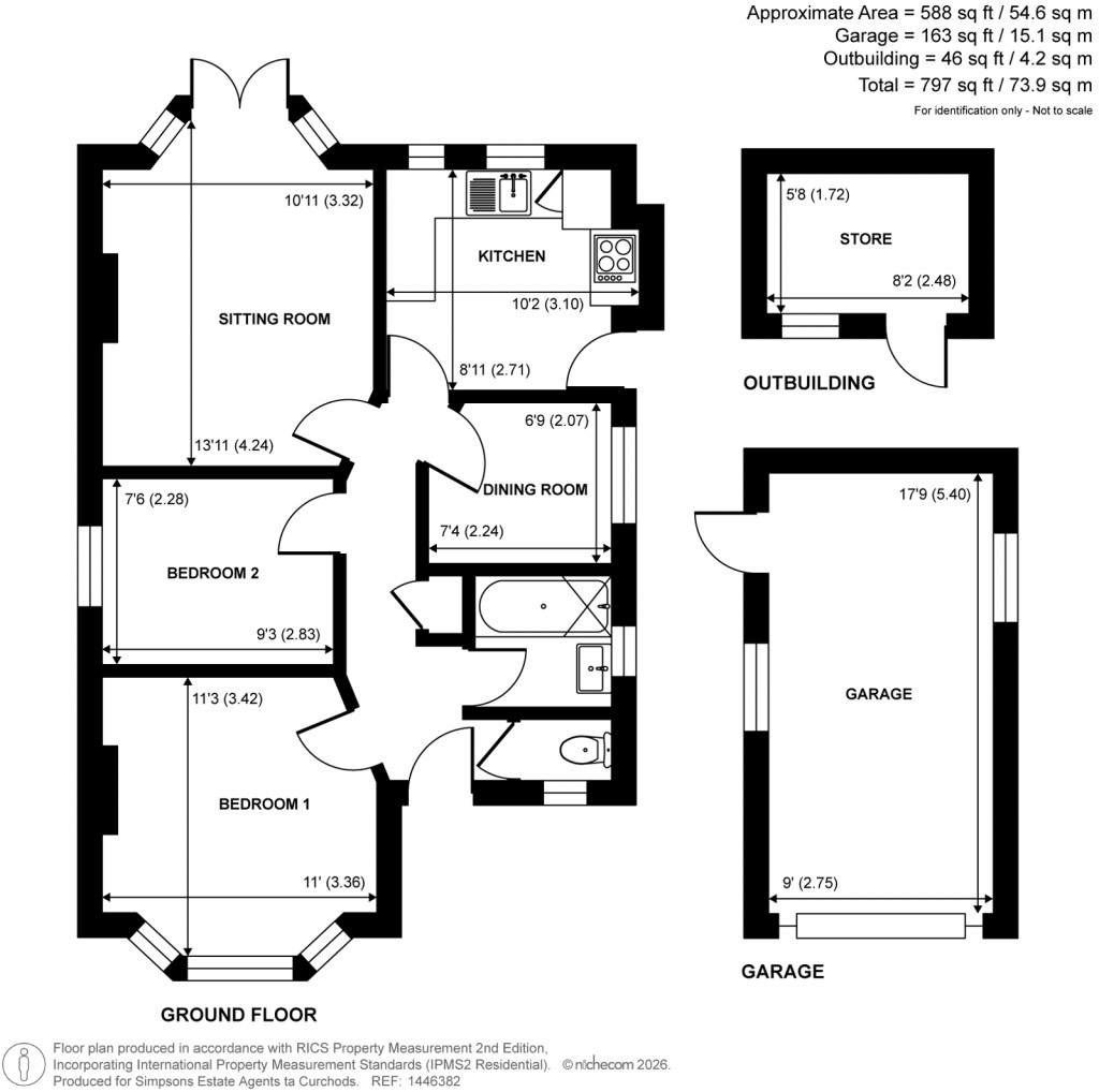 Floorplans For Woodlands Avenue, West Byfleet, Surrey