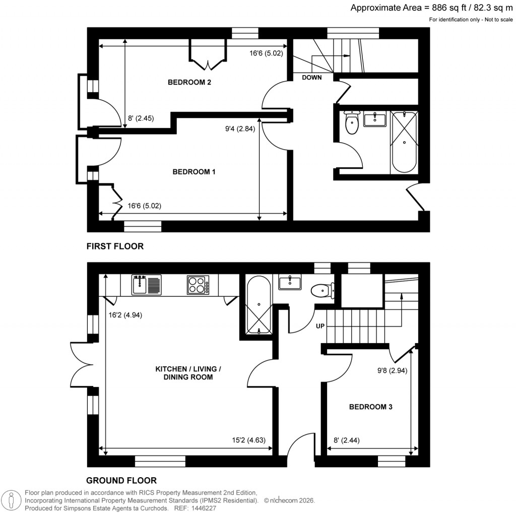 Floorplans For Madeira Road, West Byfleet, Surrey
