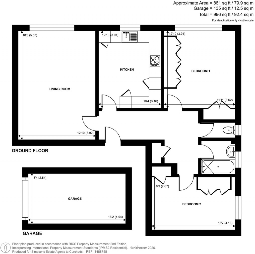 Floorplans For Madeira Road, West Byfleet, Surrey