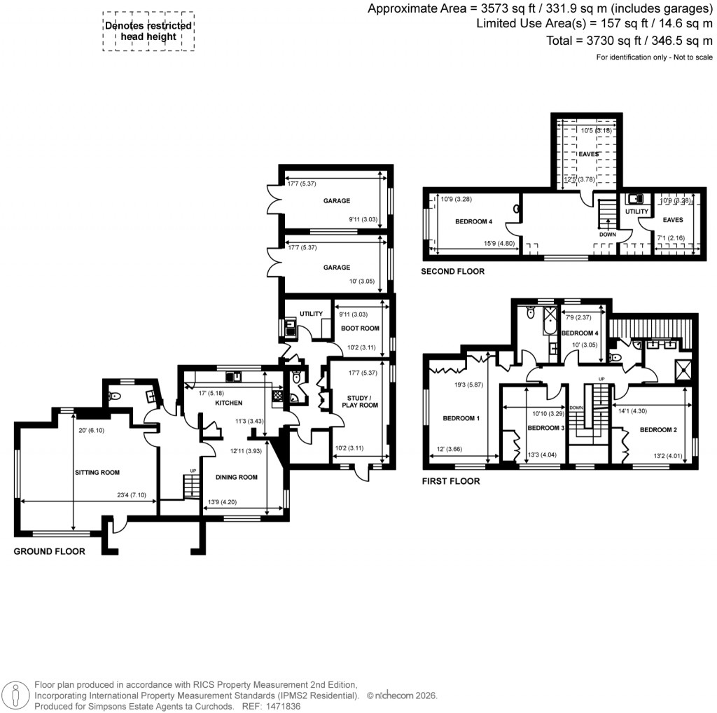 Floorplans For Elmstead Road, West Byfleet, Surrey