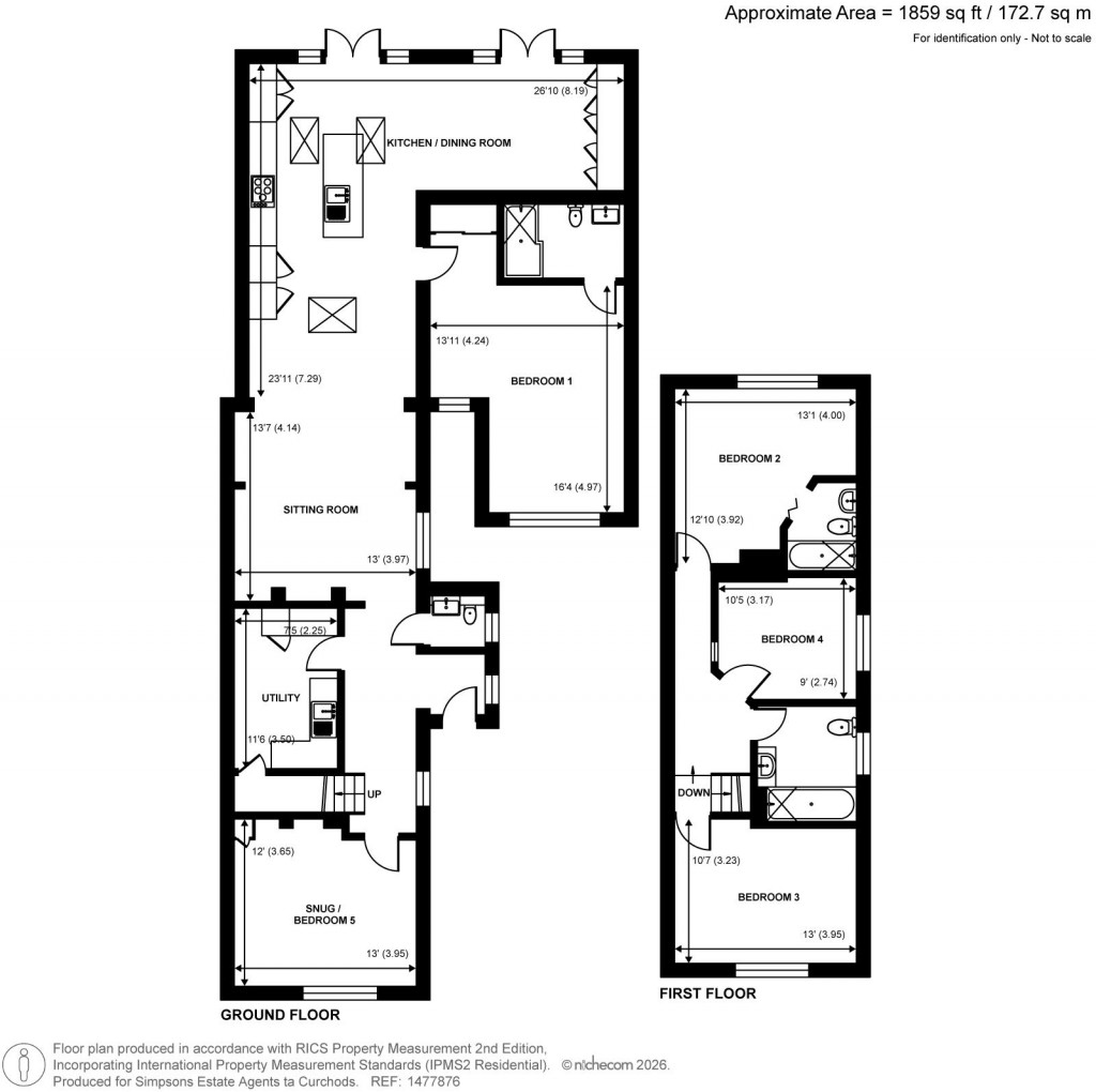 Floorplans For Petersham Avenue, Byfleet, Surrey