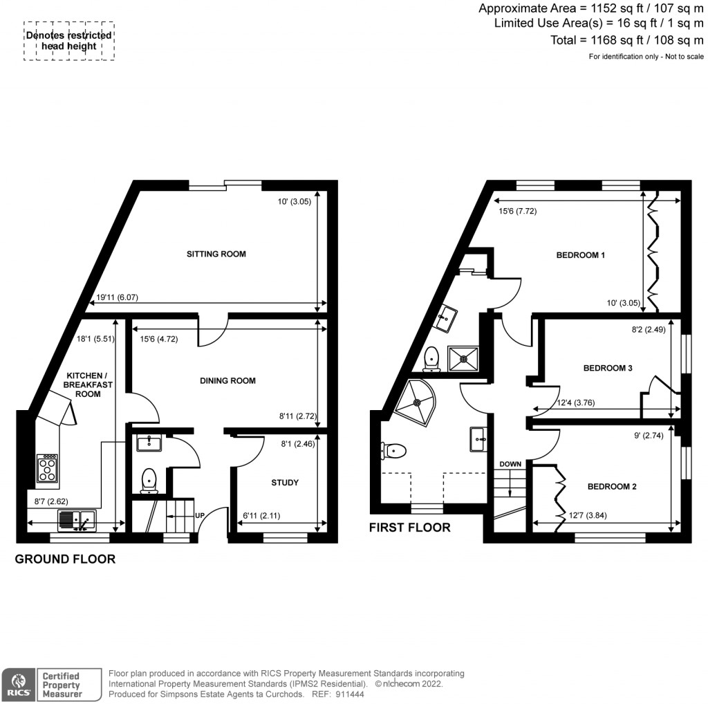 Floorplans For Astor Close, Addlestone, Surrey