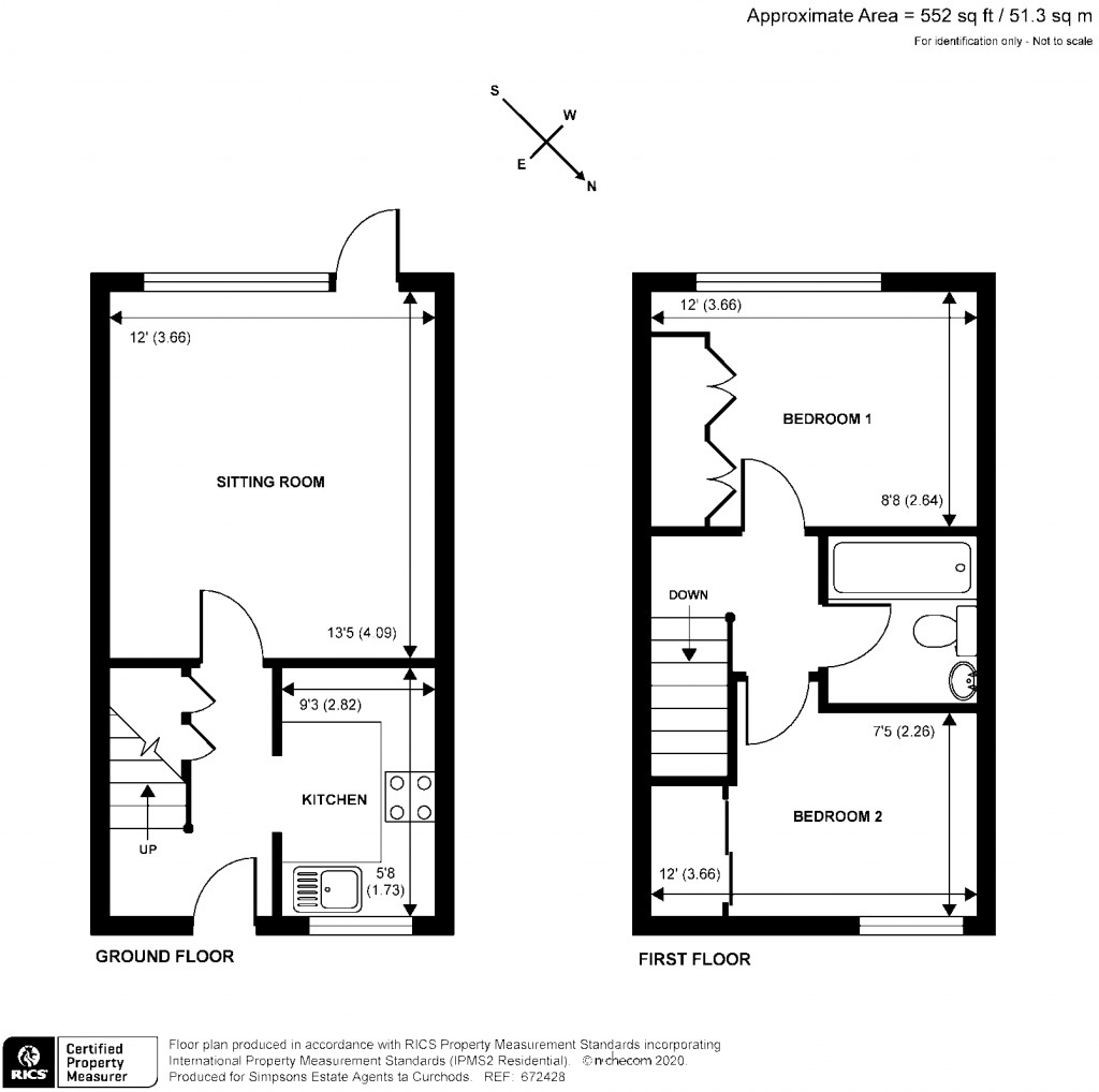 Floorplans For Finnart Close, Weybridge, Surrey