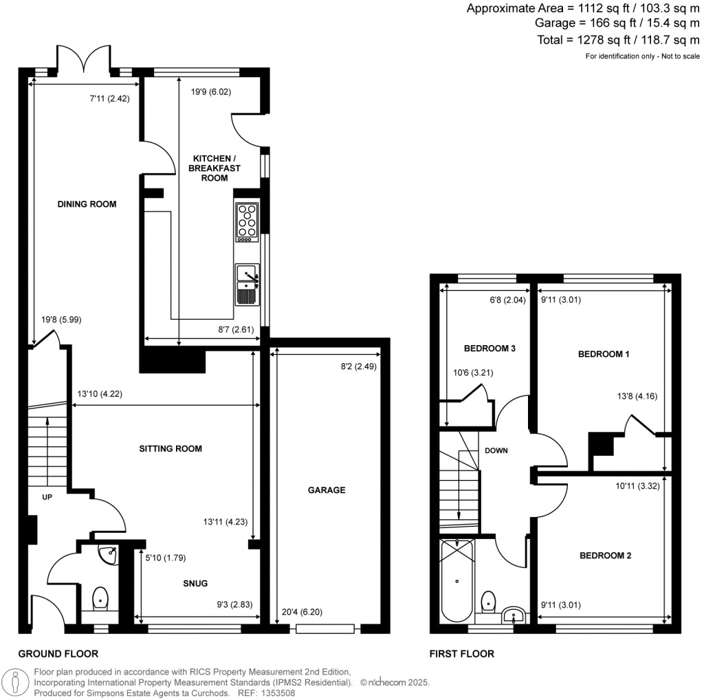Floorplans For Avon Close, Addlestone, Surrey
