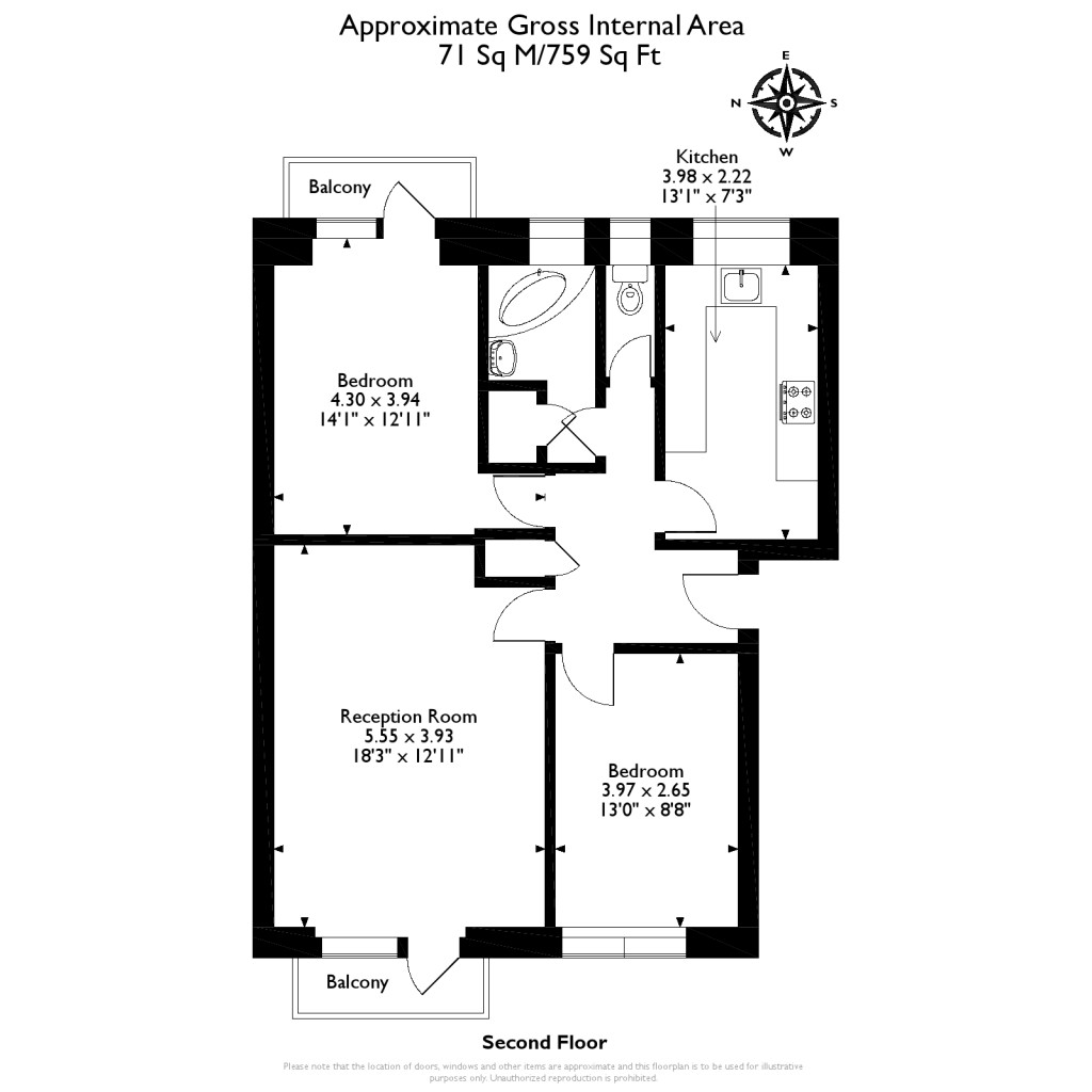 Floorplans For Hillbrook Gardens, Weybridge, KT13