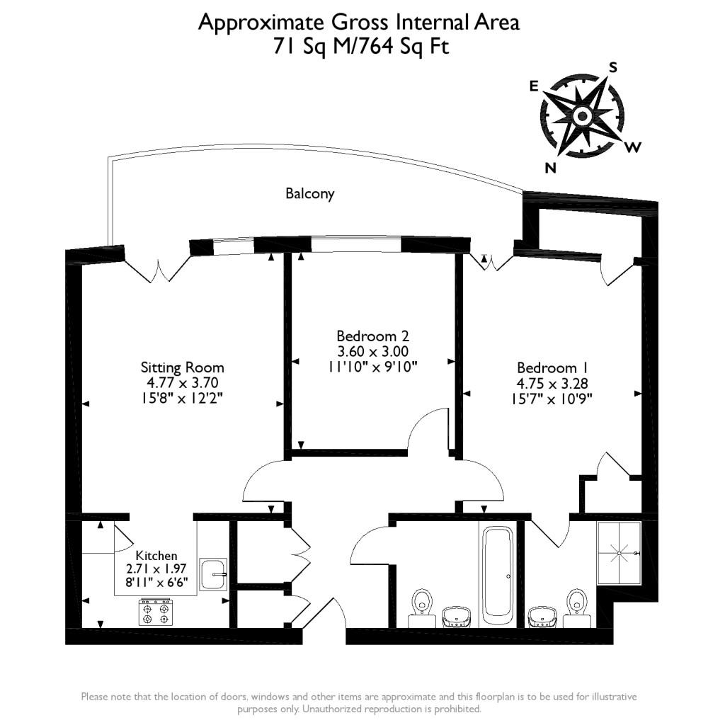 Floorplans For Bridge Wharf, Chertsey, Surrey
