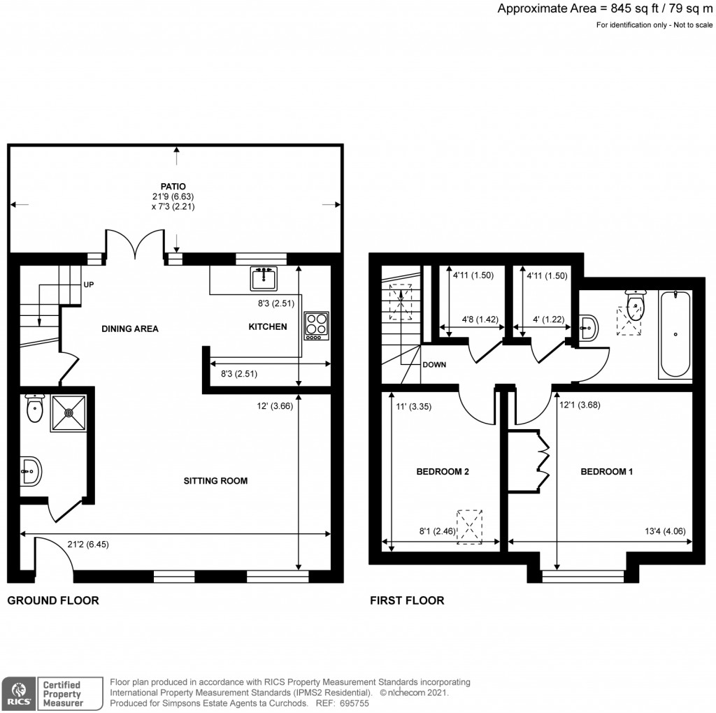 Floorplans For Foxhills Mews, Longcross Road, Longcross, KT16