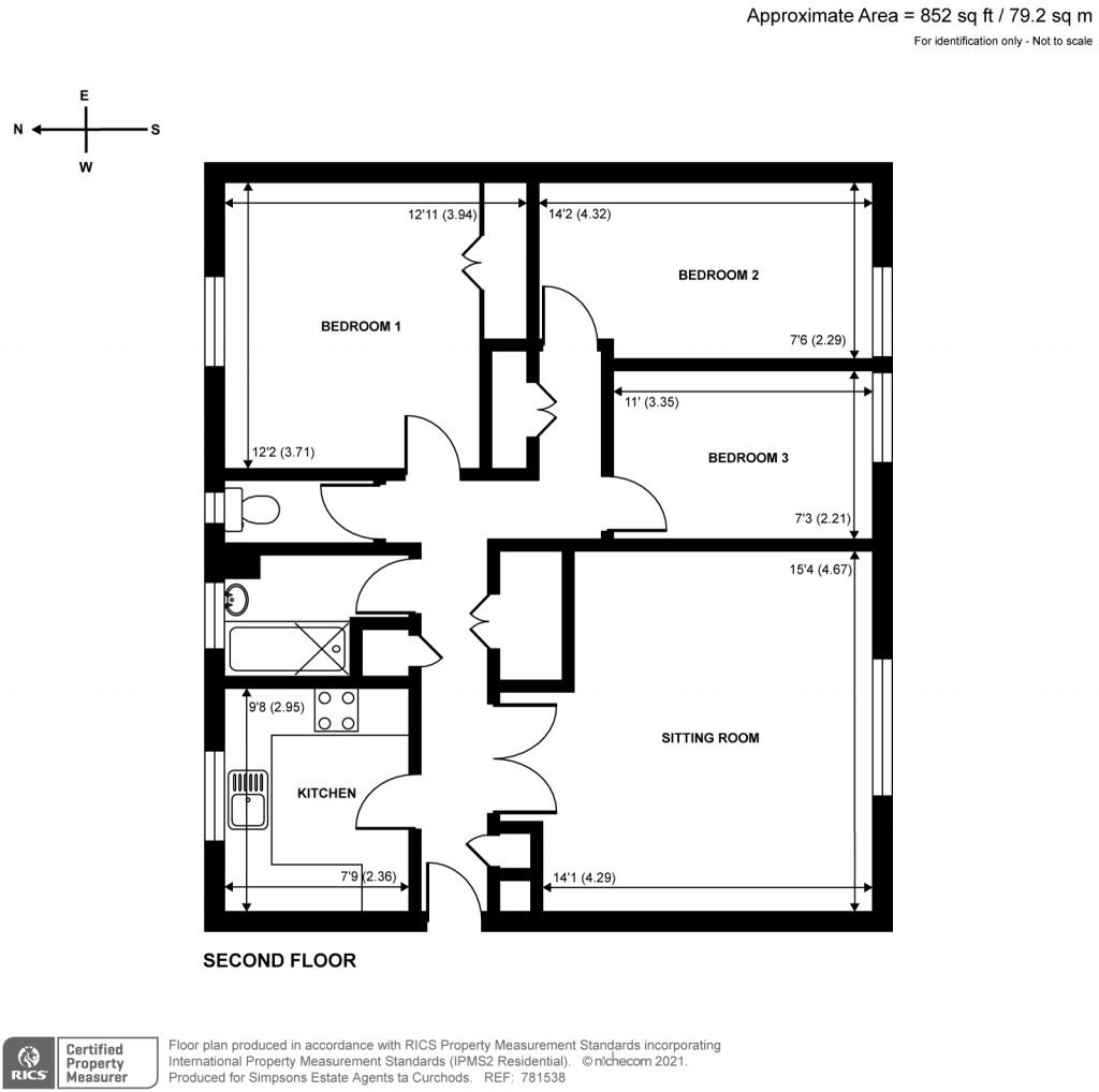 Floorplans For Ikona Court, St. Georges Avenue, Weybridge, KT13