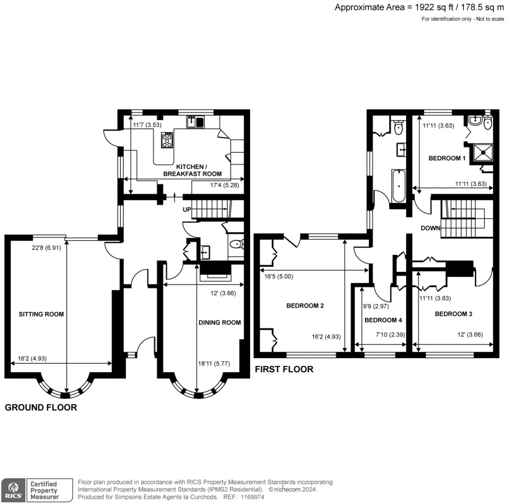 Floorplans For Ottershaw, Chertsey, Surrey