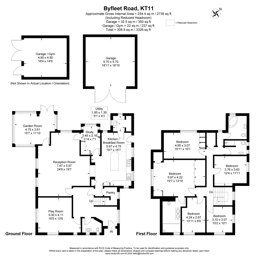Floorplans For Byfleet Road, Cobham, Surrey