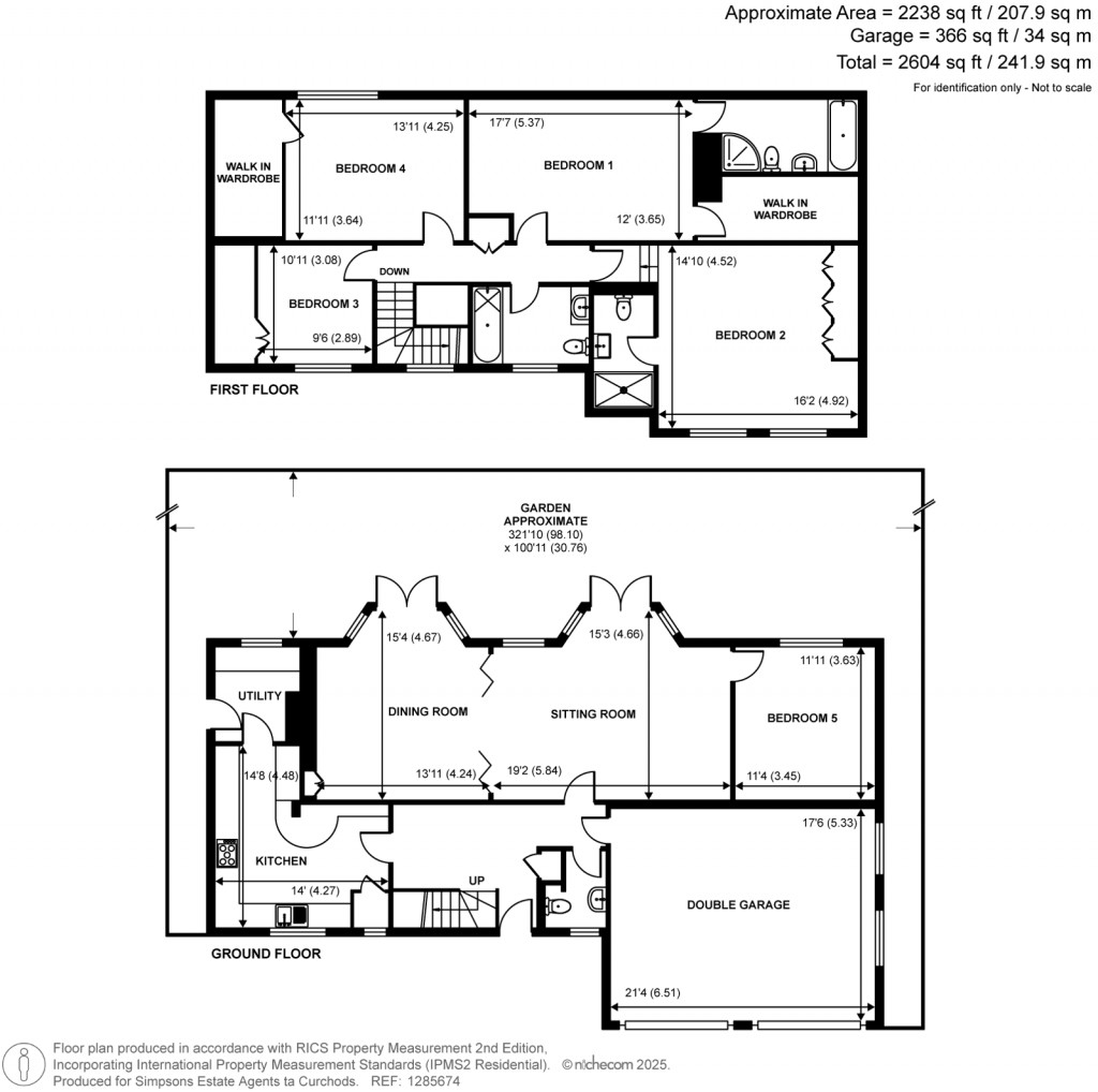 Floorplans For Southfield Place, Weybridge, Surrey