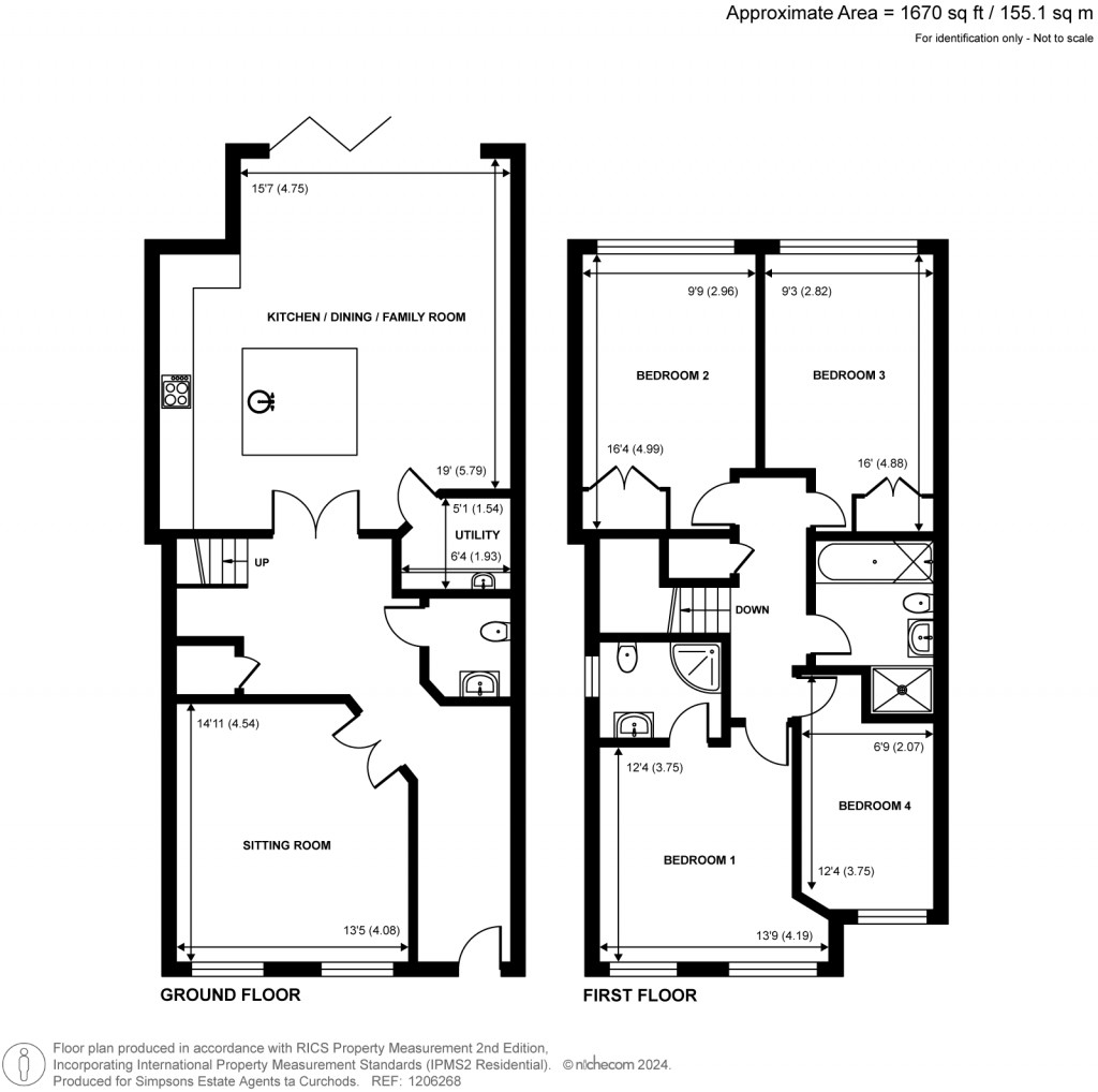 Floorplans For Rowtown, Addlestone, Surrey