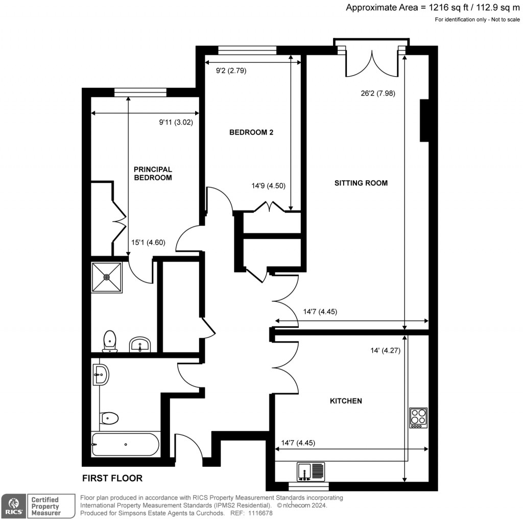 Floorplans For Bridgewater Road, Weybridge, Surrey