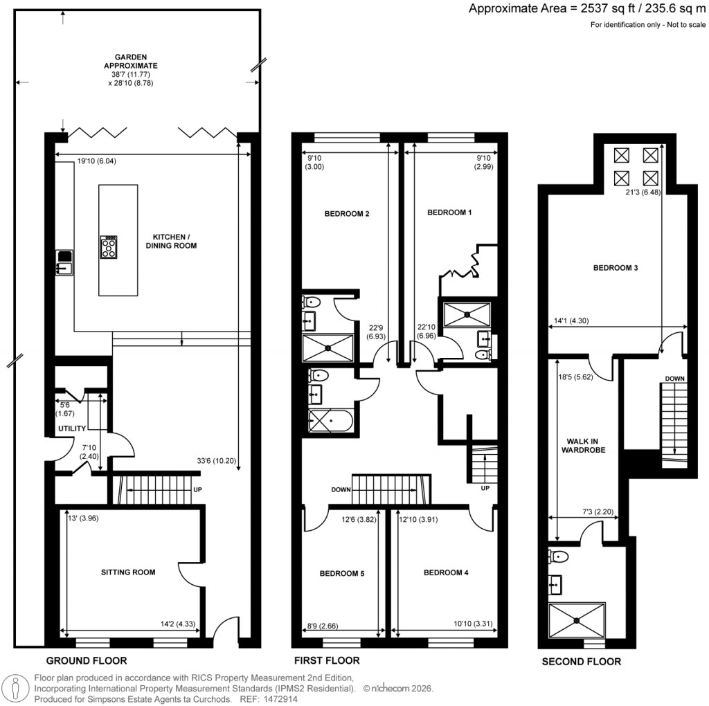 Floorplans For Weybridge, Surrey
