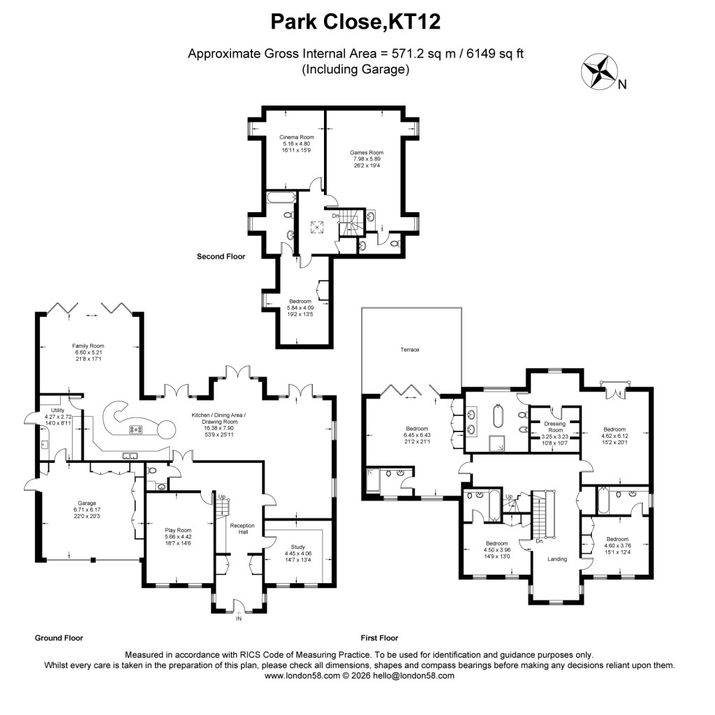 Floorplans For Walton-on-Thames, Surrey