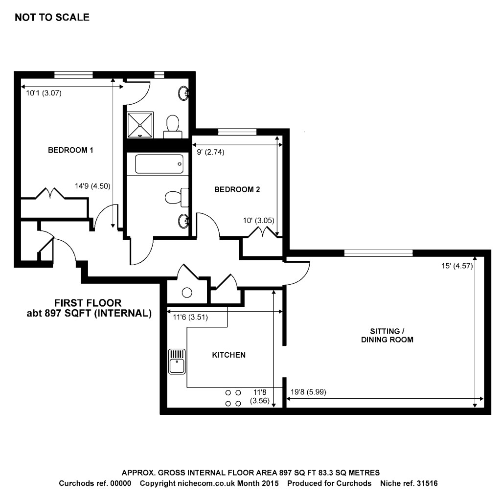 Floorplans For Cavendish Road, Weybridge, Surrey