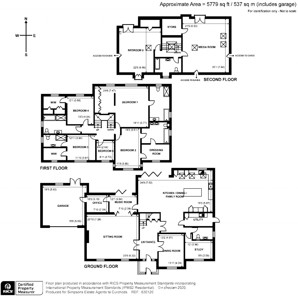 Floorplans For Kingswood Close, Weybridge, KT13