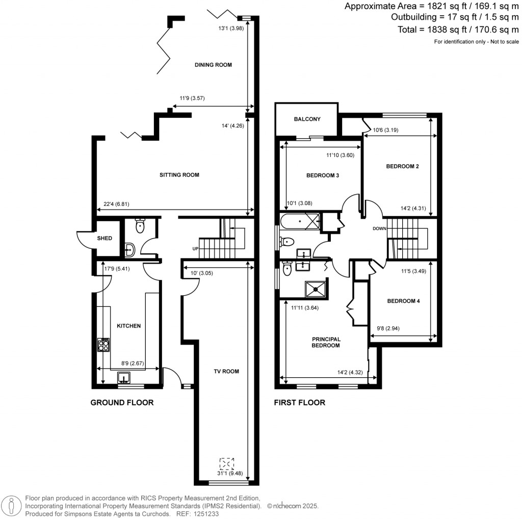Floorplans For Gower Road, Weybridge, KT13