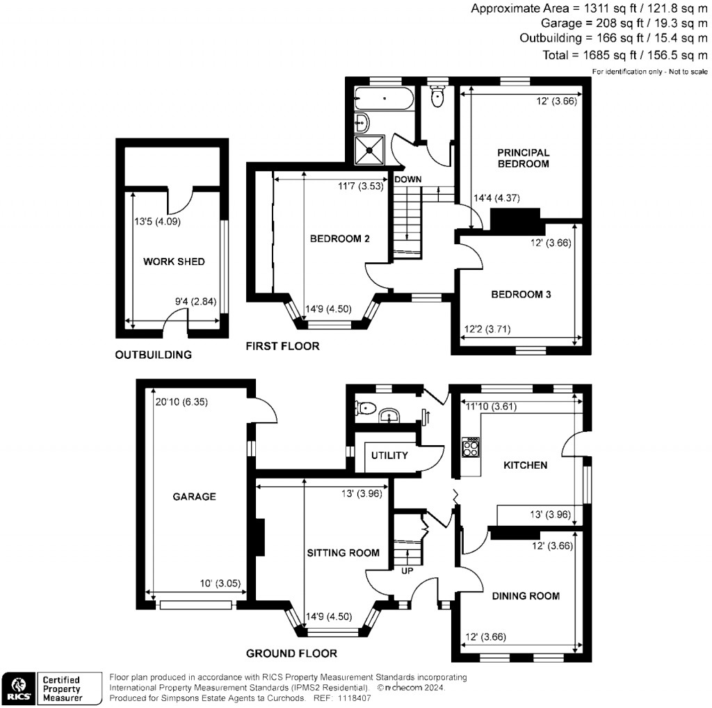 Floorplans For Oakdale Road, Weybridge, KT13