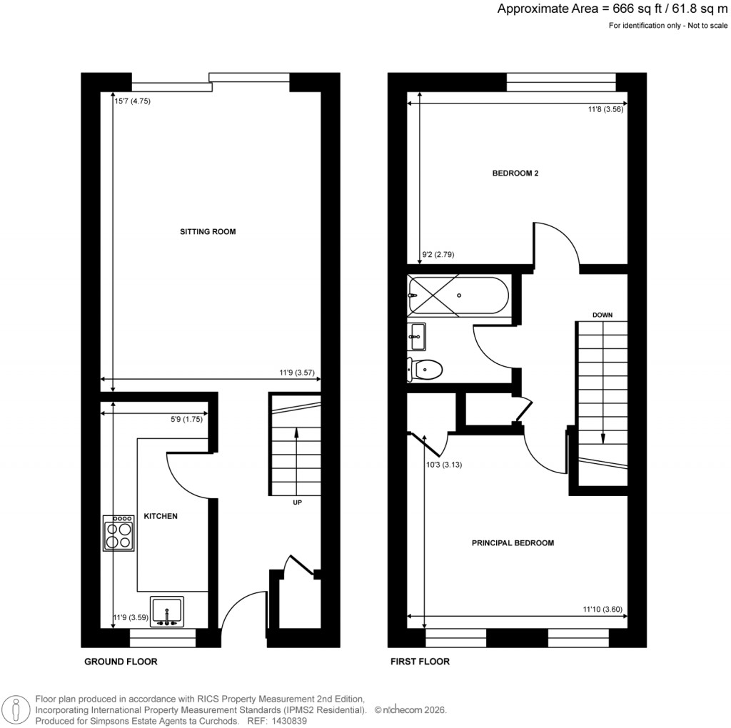 Floorplans For Hillcrest, Weybridge, Surrey