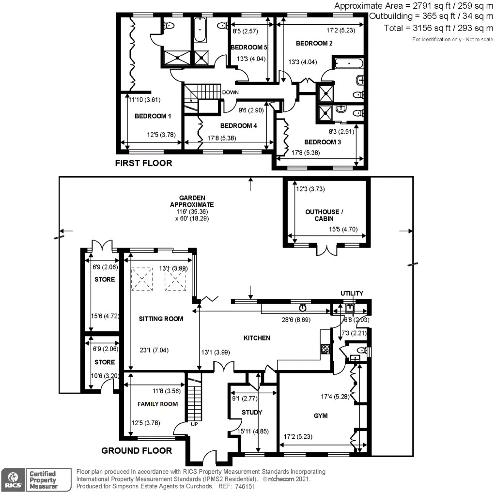 Floorplans For Broom Way, Weybridge, Surrey