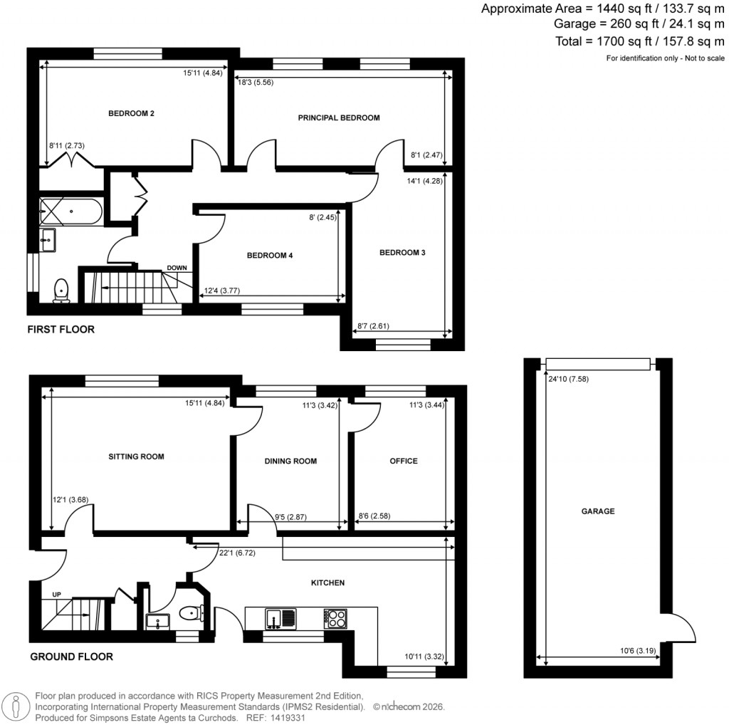 Floorplans For Chaucer Avenue, Weybridge, Surrey