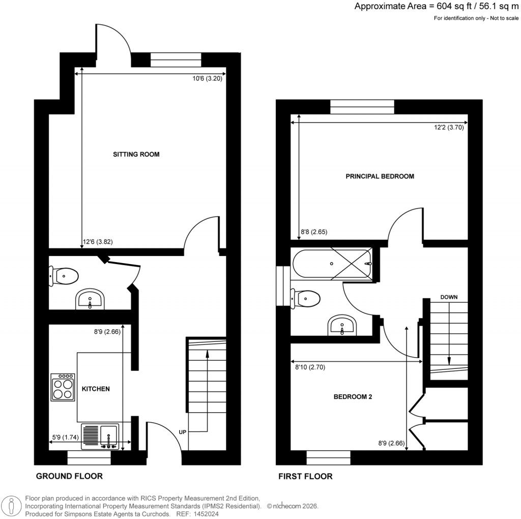 Floorplans For Finnart Close, Weybridge, Surrey
