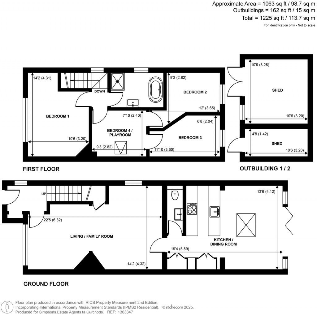 Floorplans For Burwood Close, Hersham, Walton-On-Thames