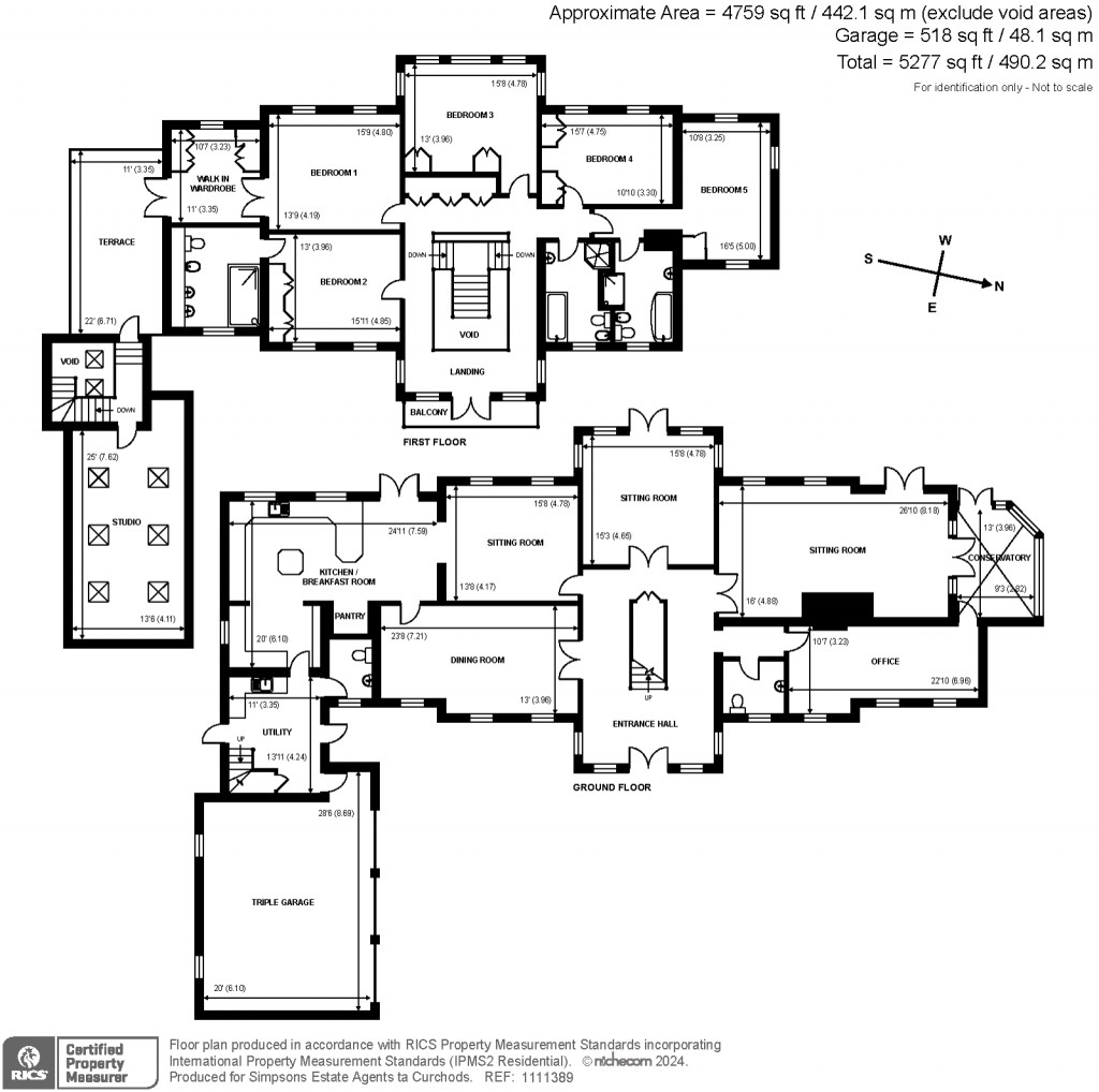 Floorplans For Tor Lane, St George's Hill, Surrey