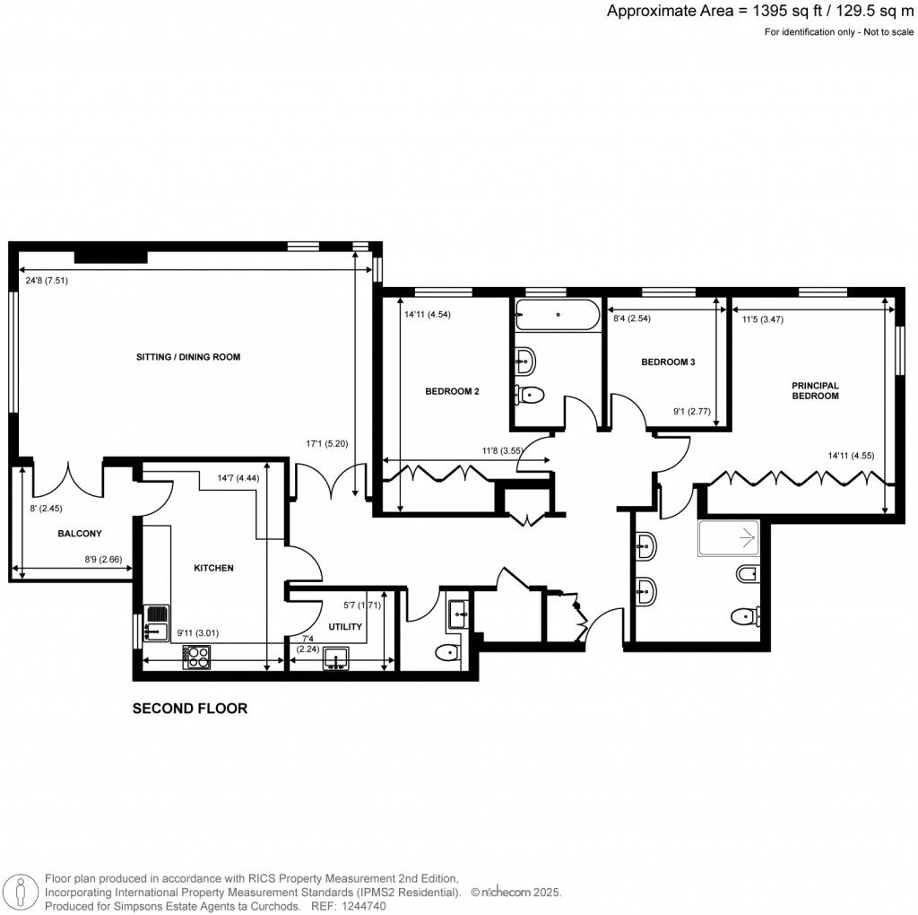 Floorplans For Broadwater Place, Weybridge, Surrey