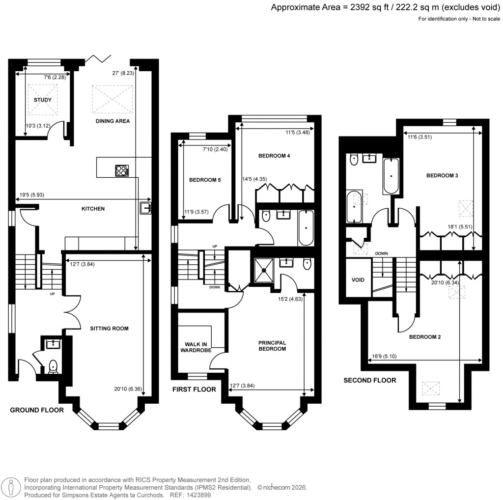 Floorplans For Oatlands Chase, Weybridge, Surrey