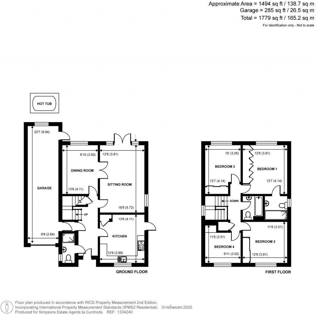 Floorplans For Marlborough Drive, Weybridge, Surrey