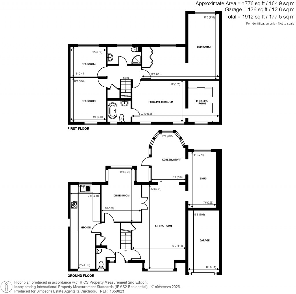 Floorplans For Trelawney Grove, Weybridge, Surrey