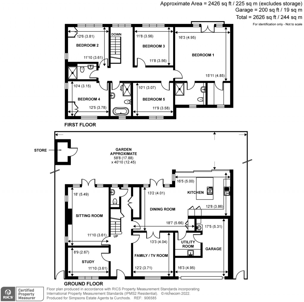 Floorplans For Charlton Kings, Weybridge, KT13