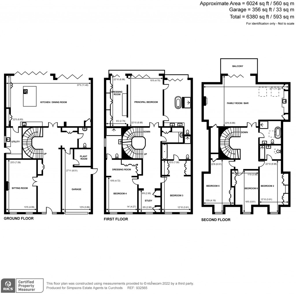 Floorplans For Mayfield Road, Weybridge, Surrey