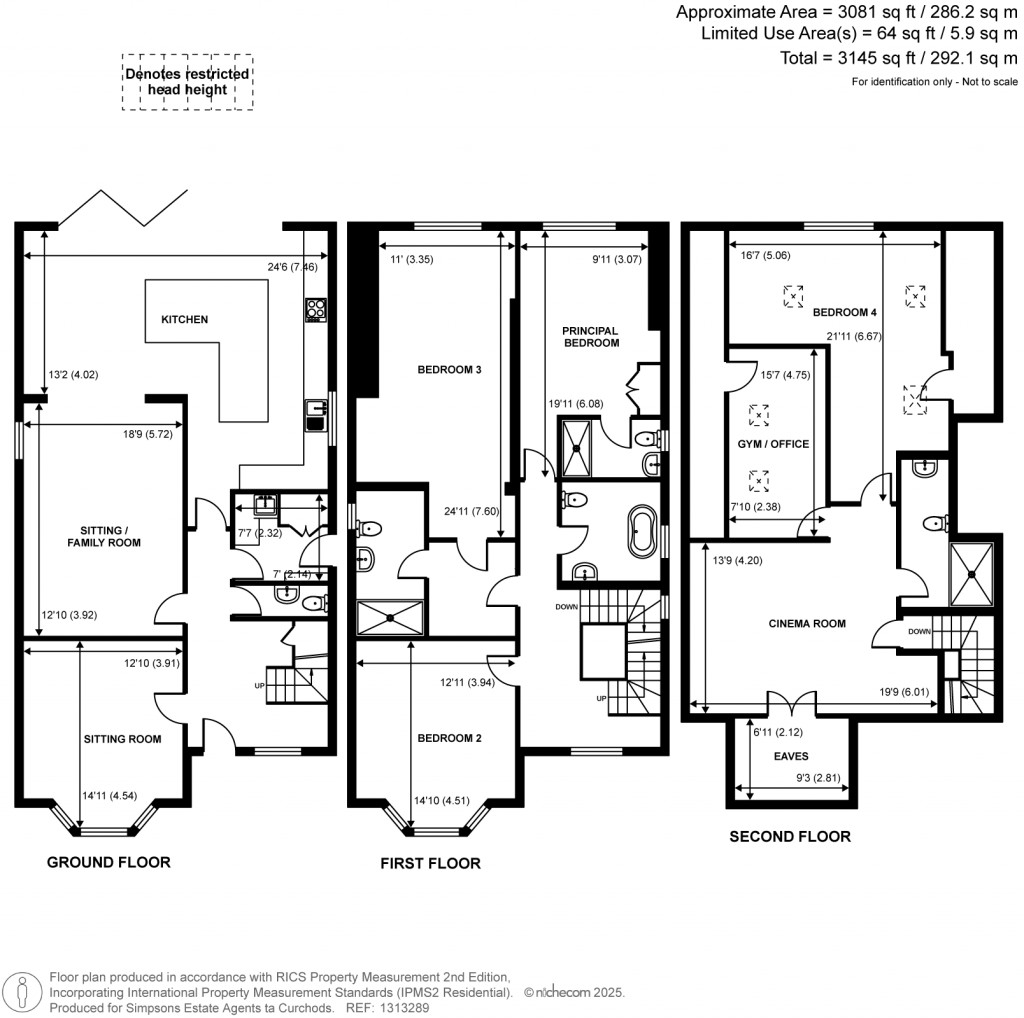 Floorplans For St. Albans Avenue, Weybridge, Surrey