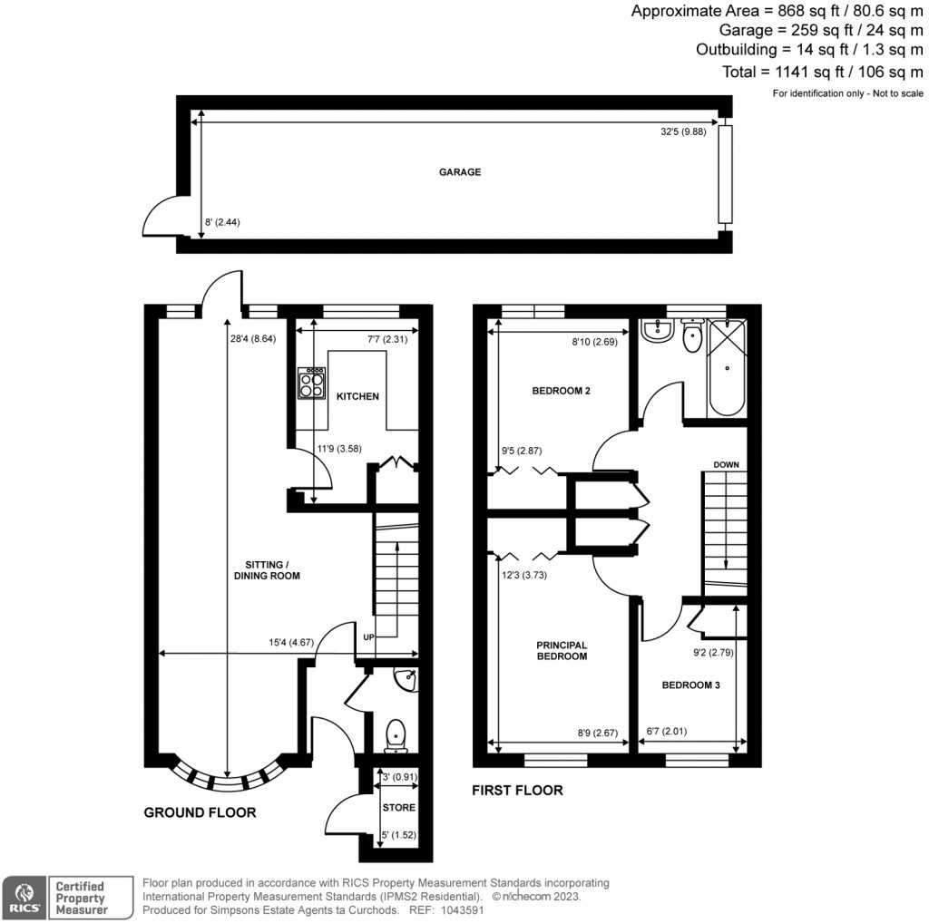 Floorplans For Marlborough Drive, Weybridge, Surrey