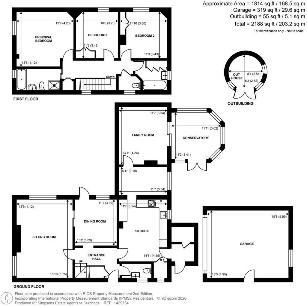 Floorplans For Churchfields Avenue, Weybridge, Surrey
