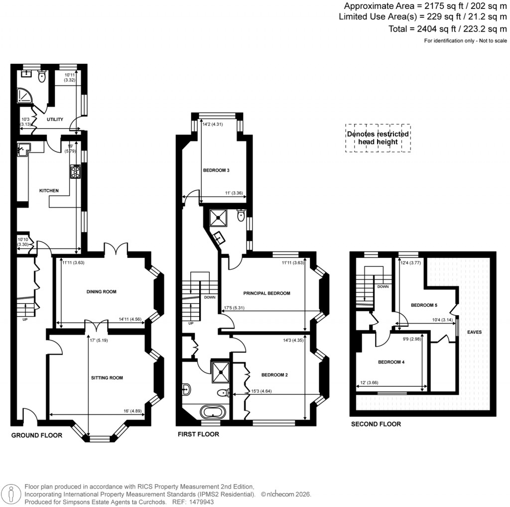 Floorplans For St. Marys Road, Weybridge, Surrey