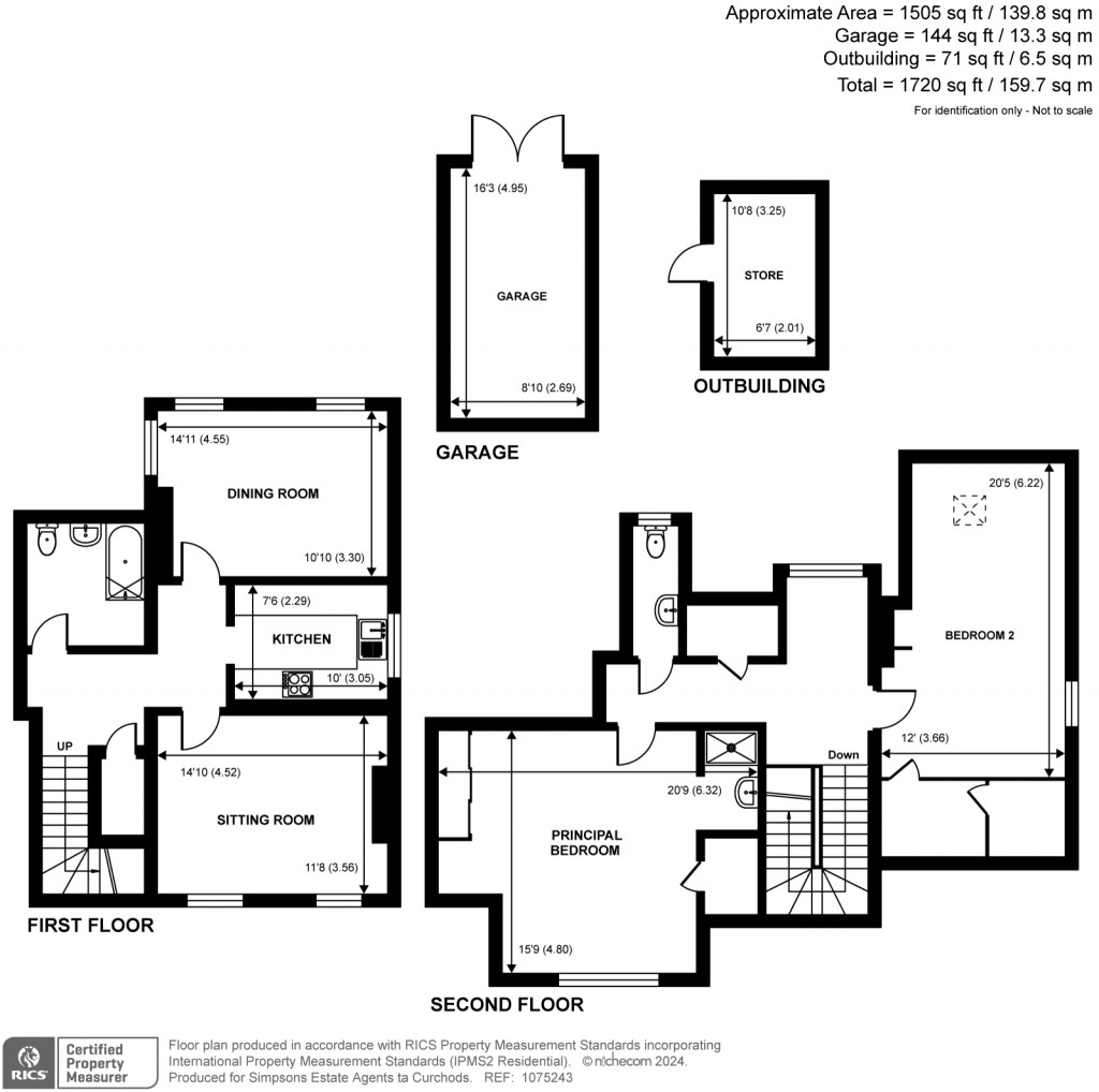 Floorplans For Oatlands Chase, Weybridge, Surrey