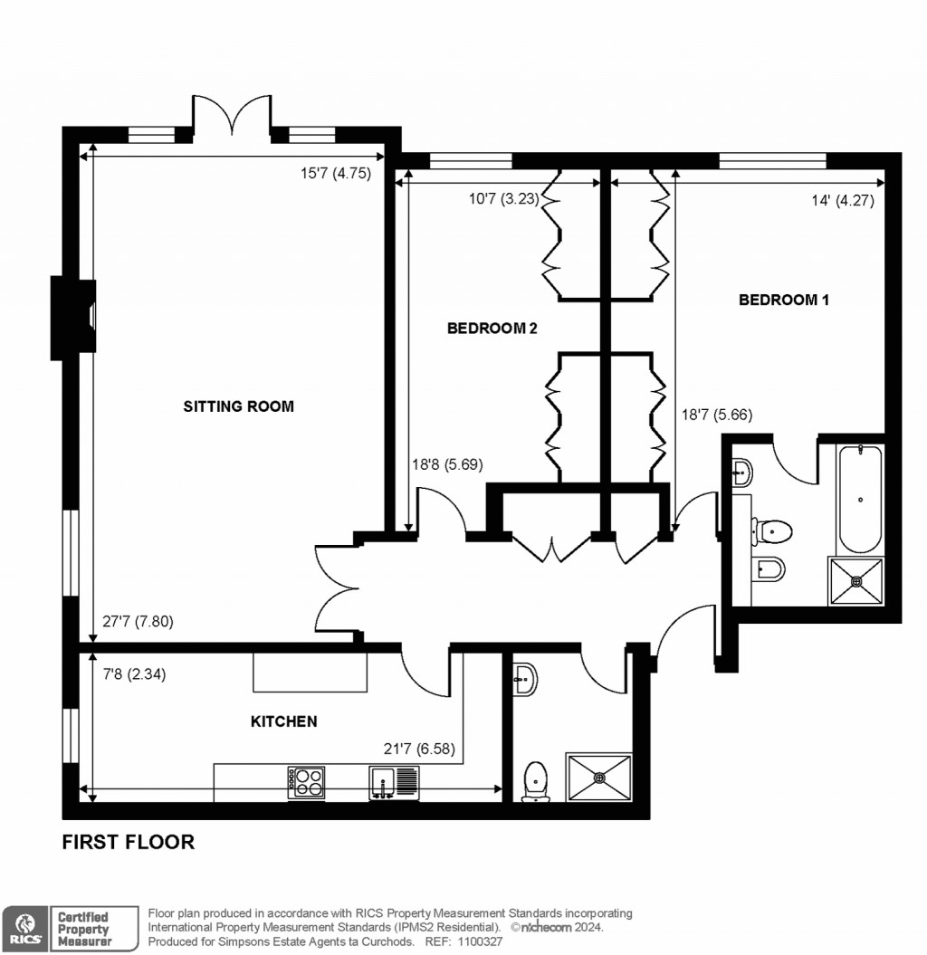 Floorplans For Old Avenue, Weybridge, KT13