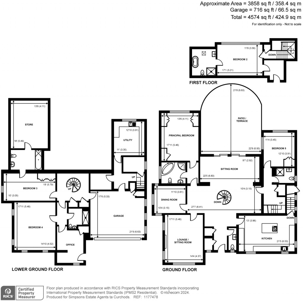 Floorplans For Manor Walk, Weybridge, Surrey
